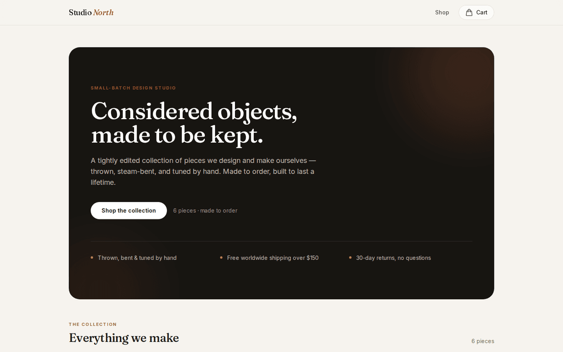 SimpleCommerce storefront demo